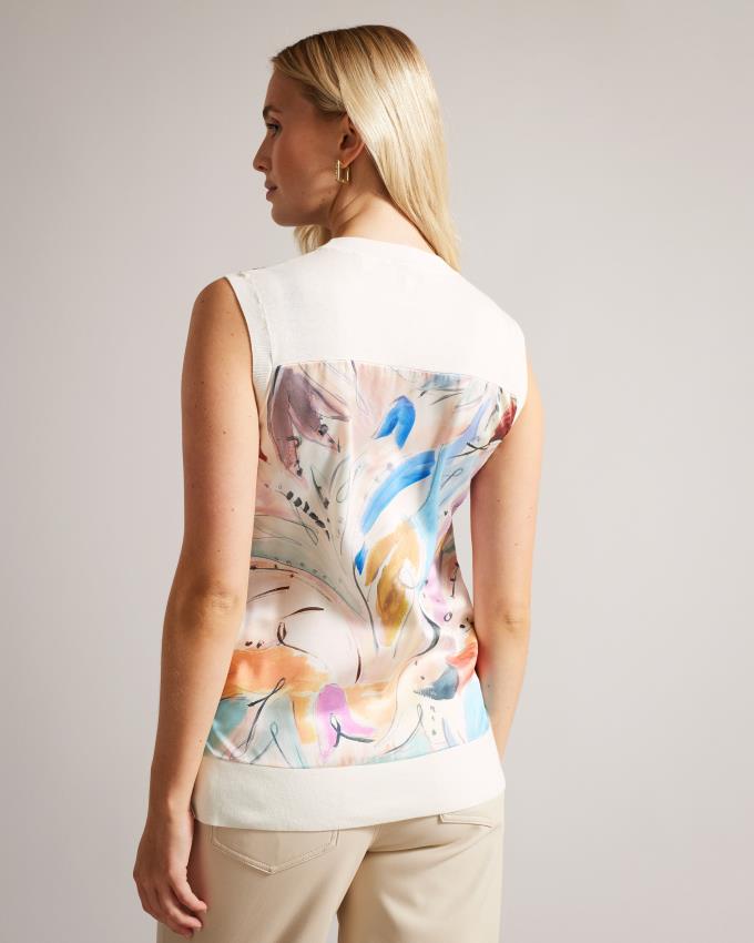 Hauts Ted Baker Art Print Sleeveless Blanche Femme | MHI-71030832